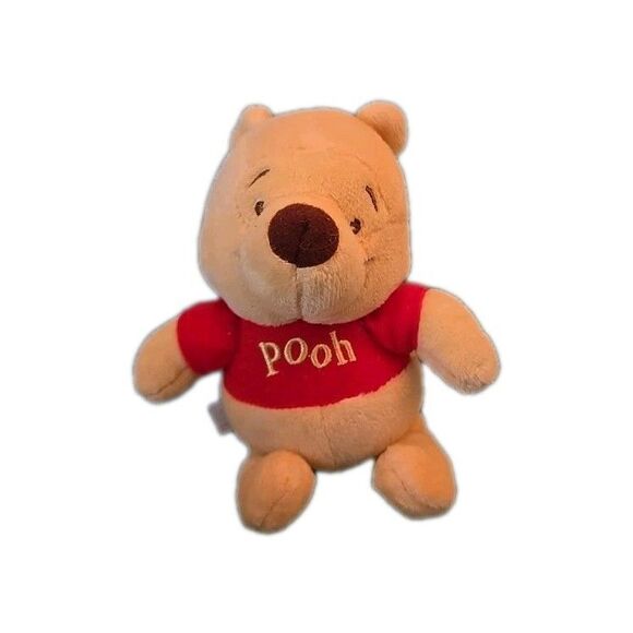 Disney Baby Winnie The Pooh Rattle Plush Stuffed Animal Toy 5" Bear Infant Toy - Picture 1 of 4
